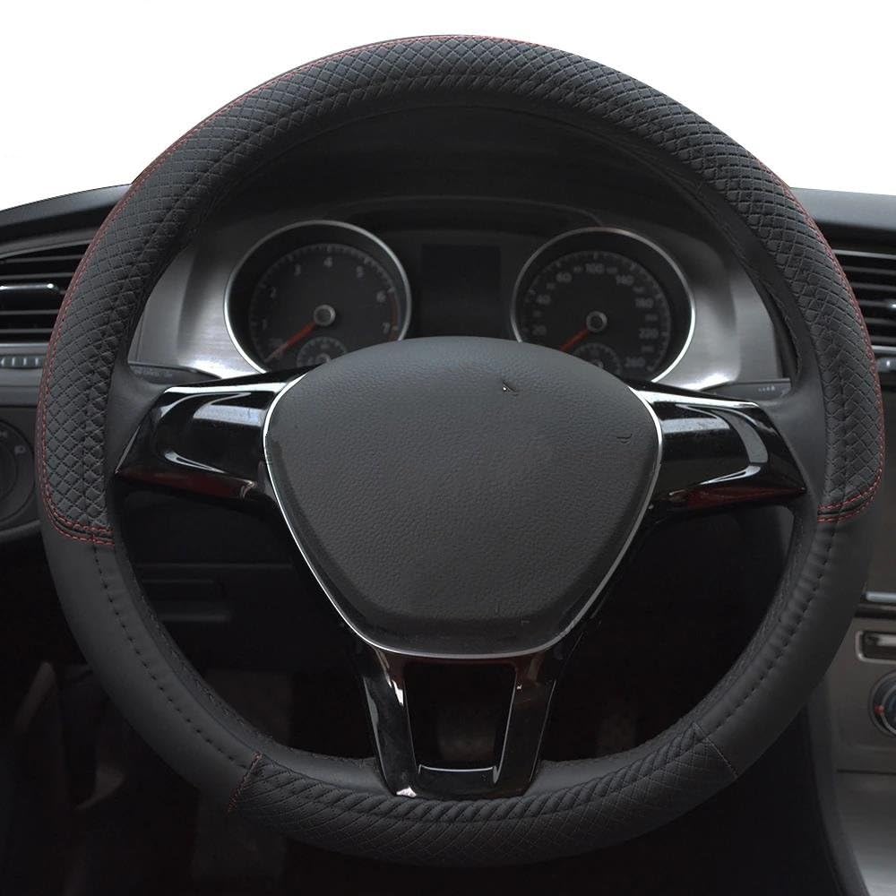 Funda Volante Coche Universal Accesorios para Automóviles, Cubiertas Deportivas para Volante Coche Antideslizantes Cuero PU Aptos para Volante 37~38cm Estilo Coche Fundas para Volante (Color : Azul