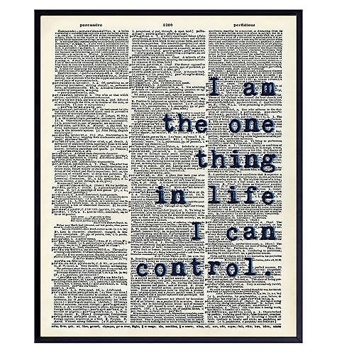 Inspirational Quote Wall Art Decor Dictionary Print - 8x10 Upcycled Motivational Home Decoration Poster for Bedroom, Office - Gift for History Fans - UNFRAMED
