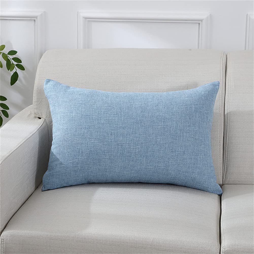 Housse de coussin pied-de-poule bleu ciel pour salon scandinave chaleureux