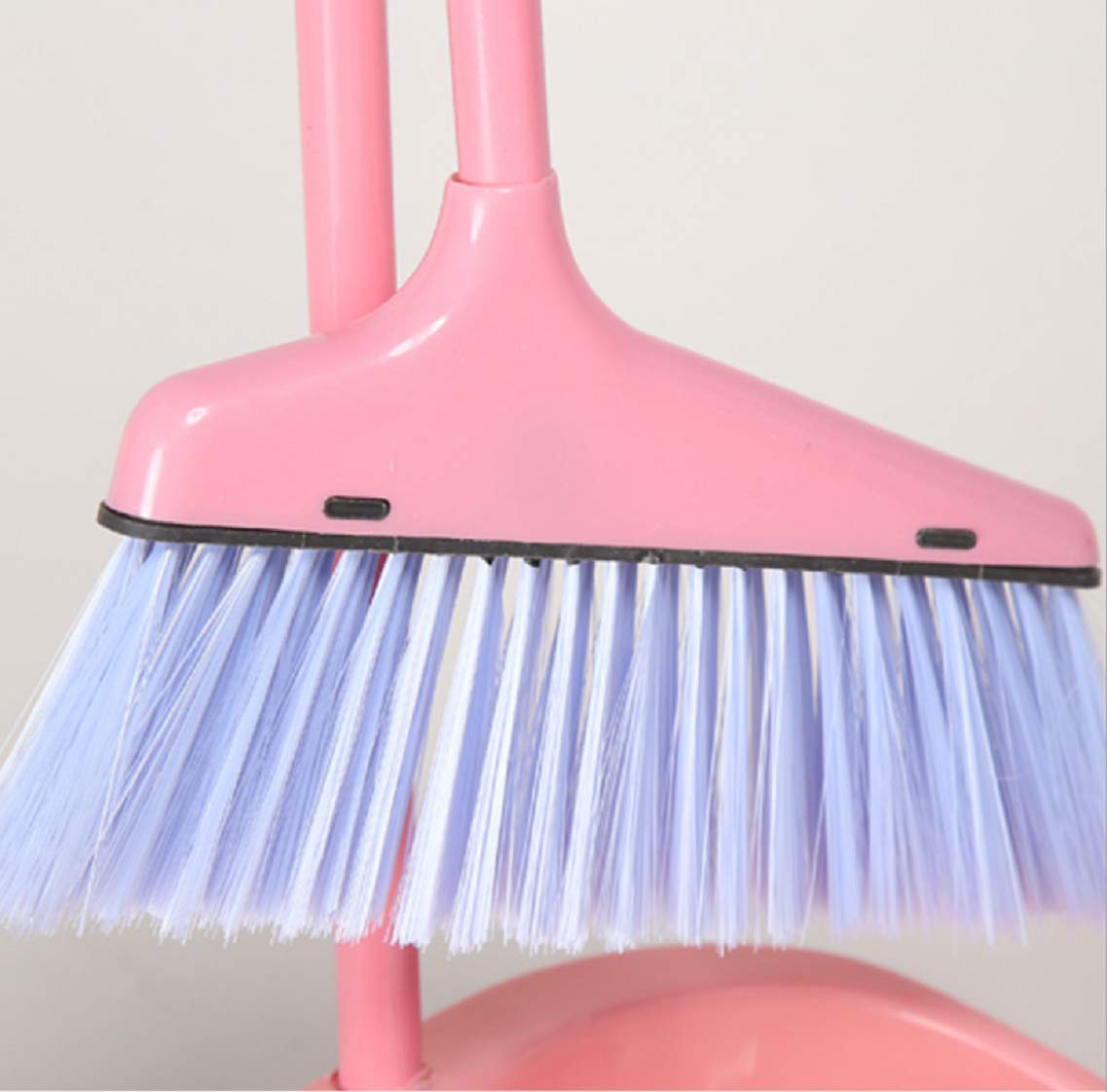 GNEY Long Metal Handle Plastic Dustpan and Brush for Sweeping and Cleaning (Standard Size, Colour May Vary) 3