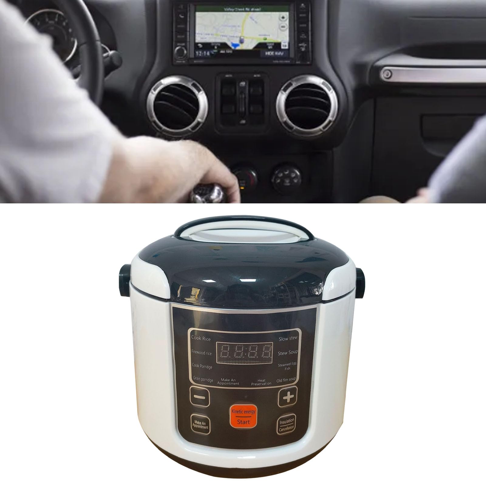 Respicefinem Mini Olla Arrocera Olla Arrocera Eléctrica Pequeña De 2 L con Función De Mantener Caliente para Viajes, Acampadas Y Uso Doméstico, Adecuada para 2 A 4 Personas, 24 V (24V)