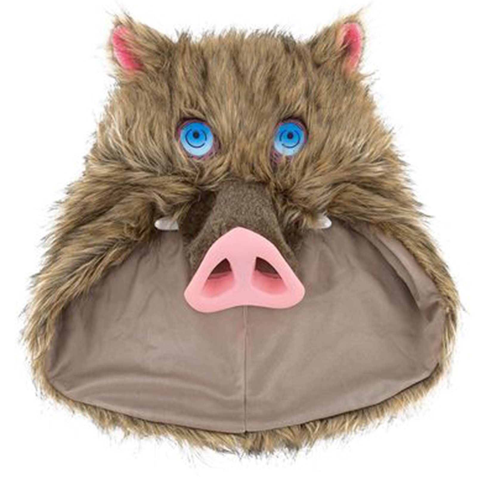 DENCTORAMHashibira Inosuke Mask Boar Mask Faux Fur Full Head Masks Halloween Anime Cosplay Costume Accessories Props
