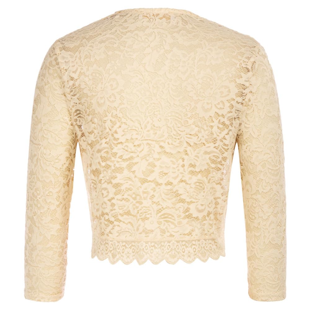 Aupuls Spitzen Bolero Damen - Elegante Strickjacke Mit Bindeband