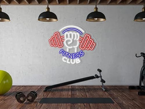 Miniatura 4 de Letrero de neón con barra de luces LED de neón para decoración de gimnasio, gimnasio, sala de entrenamiento, centro de fitness, club deportivo para