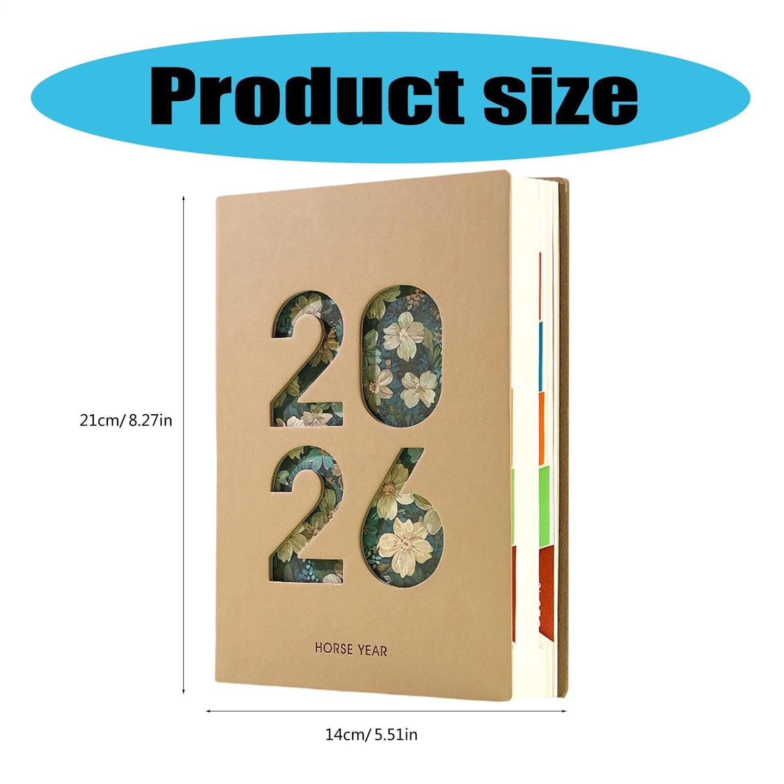 Planificateur 2026 Calendrier A5 Avec Papier Épais Et Cuir PU