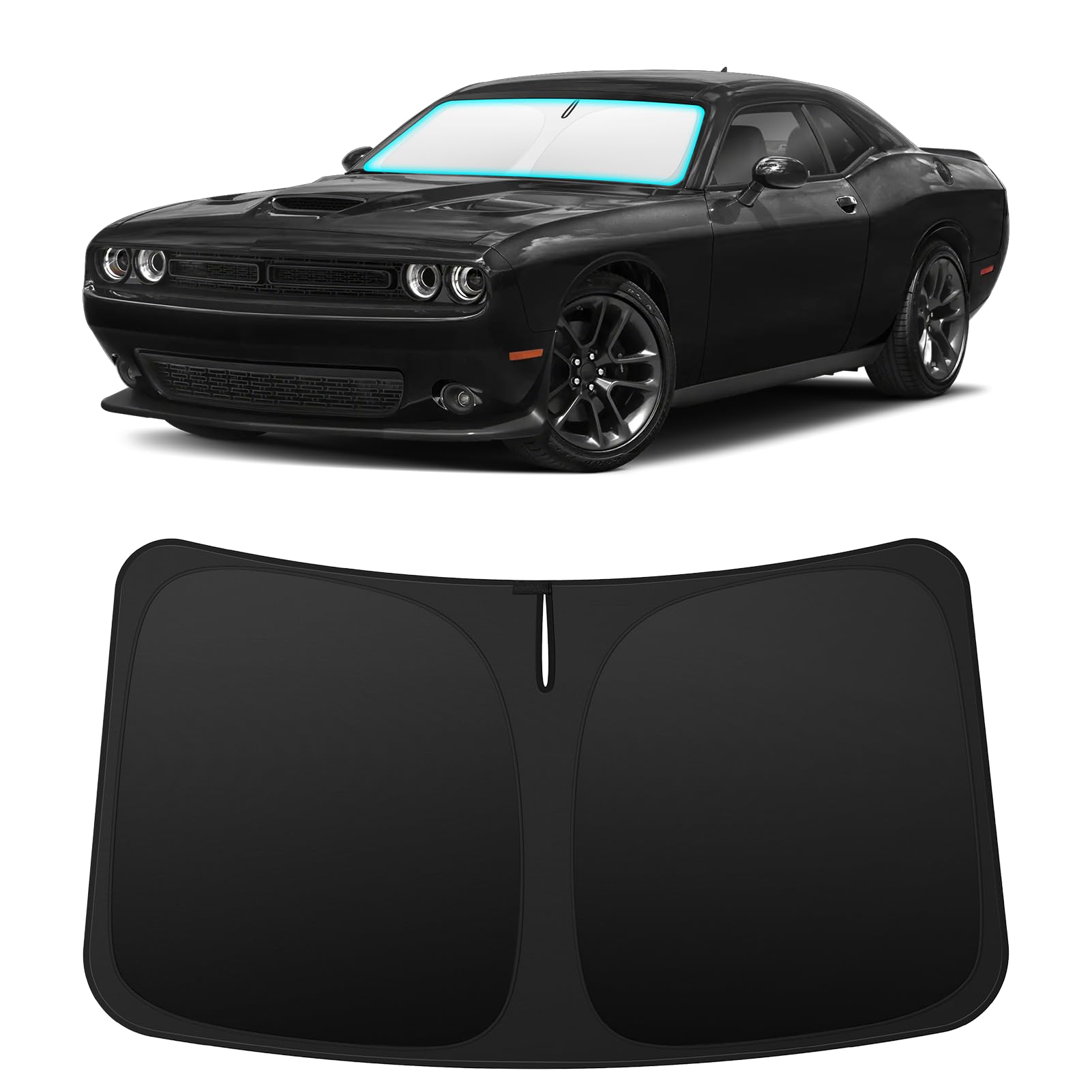 INSAUTO Custom Fit Windshield Sun Shade for Dodge Challenger 2015-2023