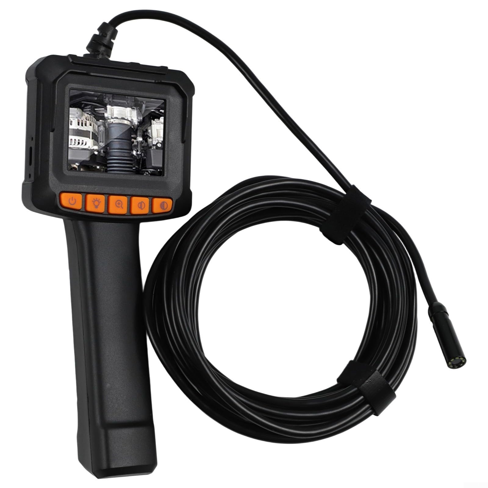 Industrielles Endoskop 1920P HD mit Licht – für Halb-Ablauf-Kamera für Sanitärarbeiten und Auto – 6,1 cm Display, 5 m Draht (5 m)