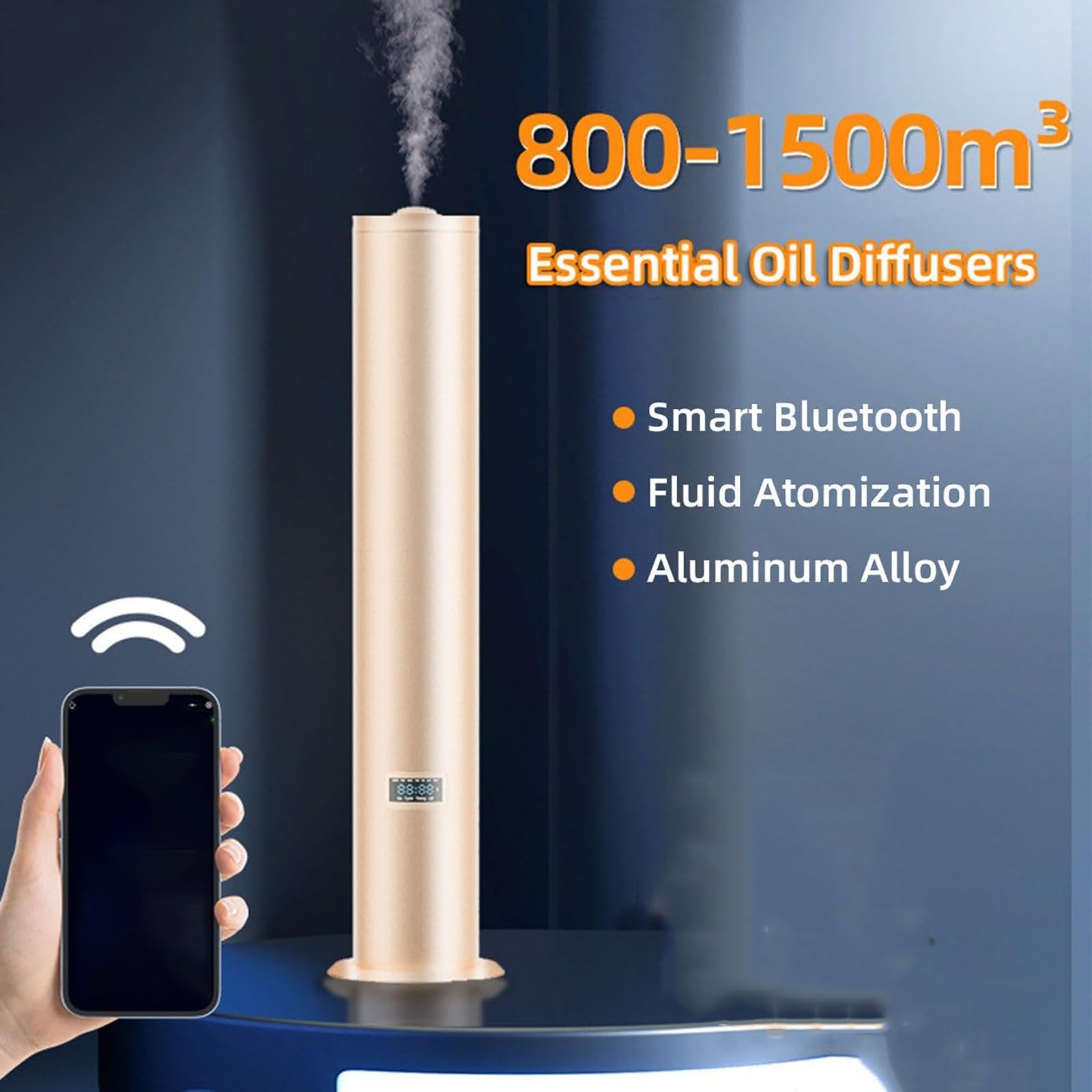 Dyfuzor zapachowy ze sterowaniem aplikacją Bluetooth, komercyjna maszyna do zimnego zapachu, pokrycie 1500 m³, dozownik zapachów 500 ml do użytku domowego, biura i hotelu