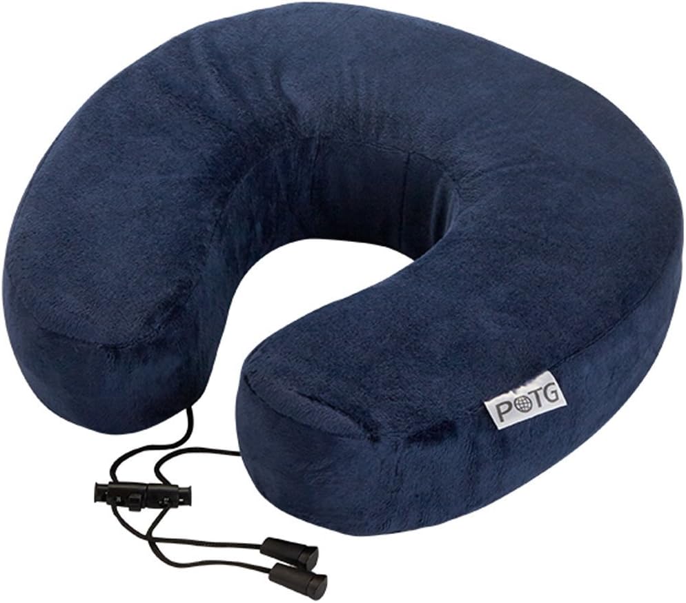 POTG Memory Foam Neck Pillow (Blue)