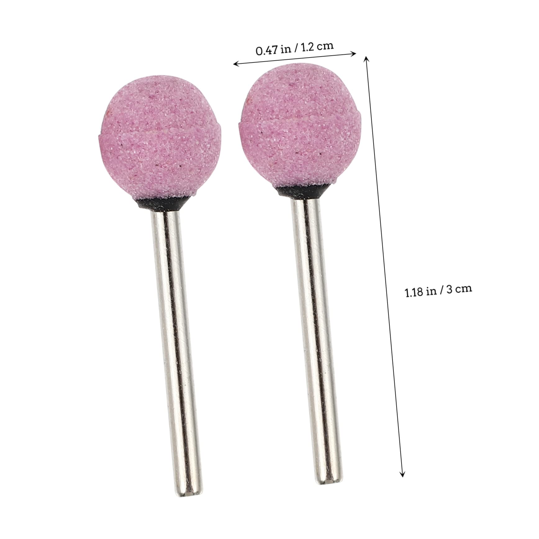 100 Teste Abrasive Sferiche per Lucidatura e Rettifica, Piccole Punte per Molatura a Mola Gambo 3mm, Utensili Pratici per Lavorazioni di Precisione e Pulizia Sbavature, Set