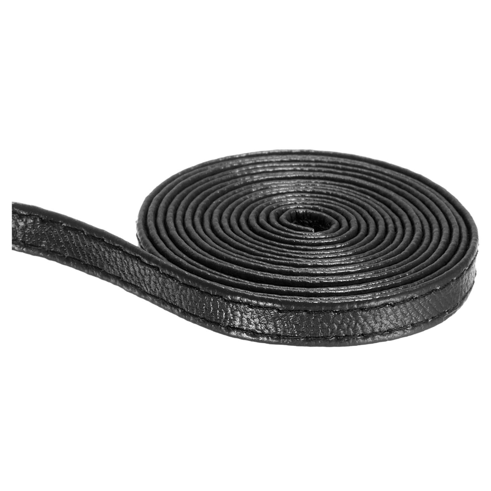 sourcing map Black Leather Strap 1/4 inch (6mm) Wide Double Sided Leather Strip 200"(5M Long) Flat Leather Belt Cord for Shoulder Bag, Clothing Belt, Bag Handles, Handcraft