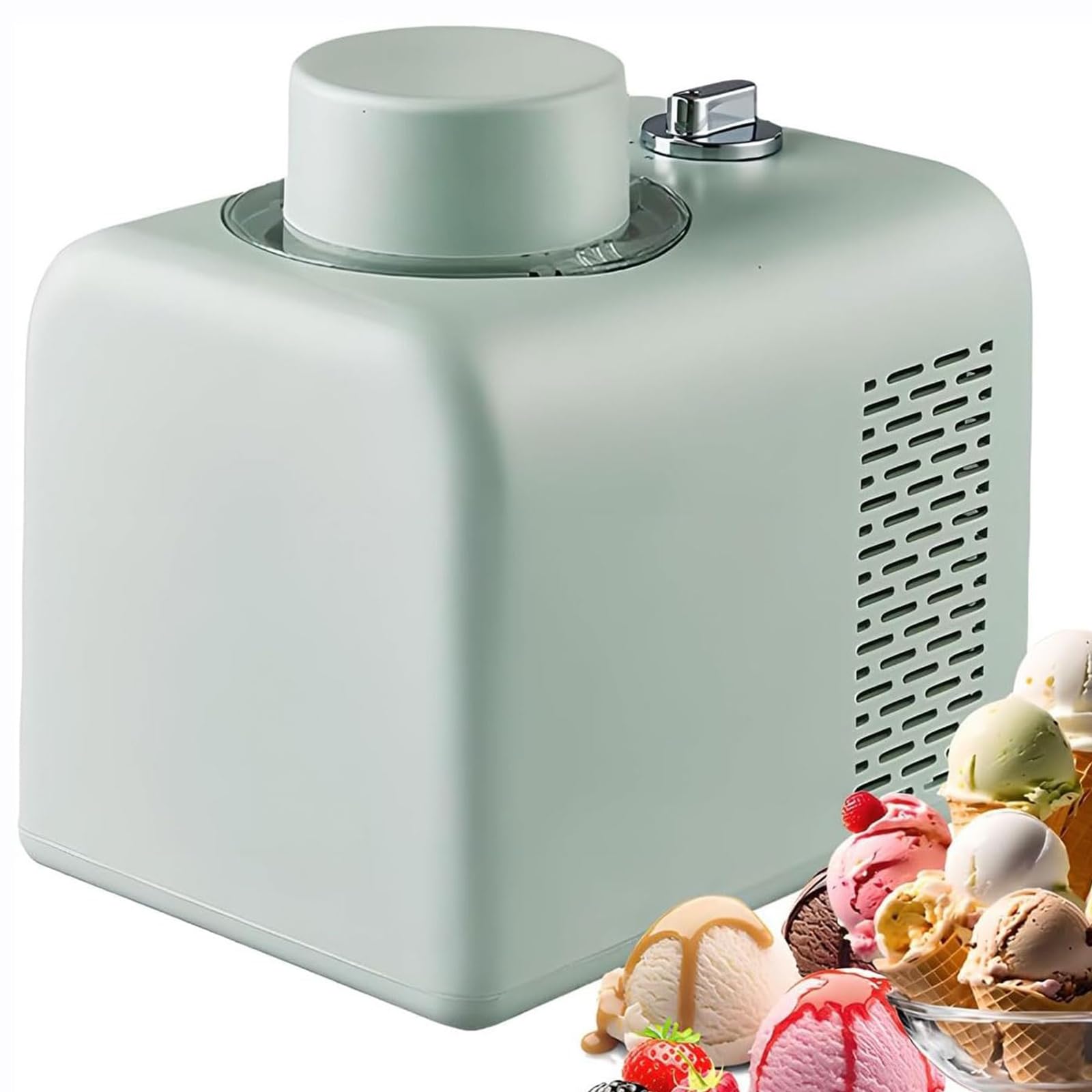 Maszynka do lodów - pojemność 500 ml, 4 tryby, 8-godzinne chłodzenie, zdejmowane wiosło, przenośna maszyna do mrożonych deserów do użytku domowego