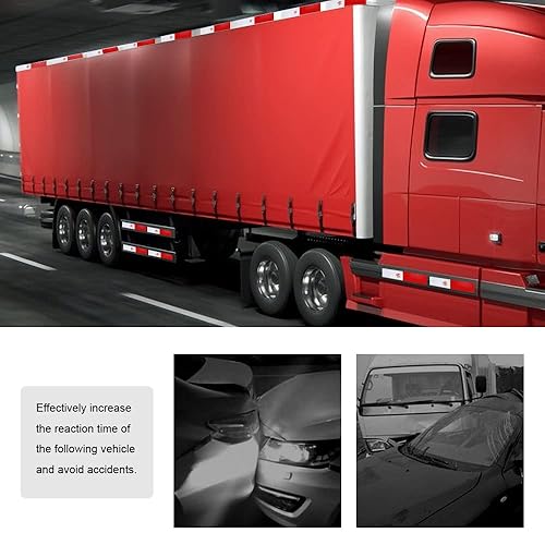Miniatura 5 de Cinta reflectante, 2 x 12 pulgadas × 40 unidades, rojoblanco, advertencia de advertencia de seguridad DOT-C2, cinta reflectante impermeable al aire
