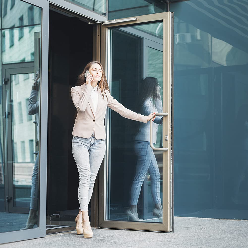 METALUX Serie 8 – Cerradura para empotrar 1 punto perno y rodillo sin empañar, cabeza de acero inoxidable, maletero, 46 x 180 mm, cerrojo para puerta de PVC o puerta metálica