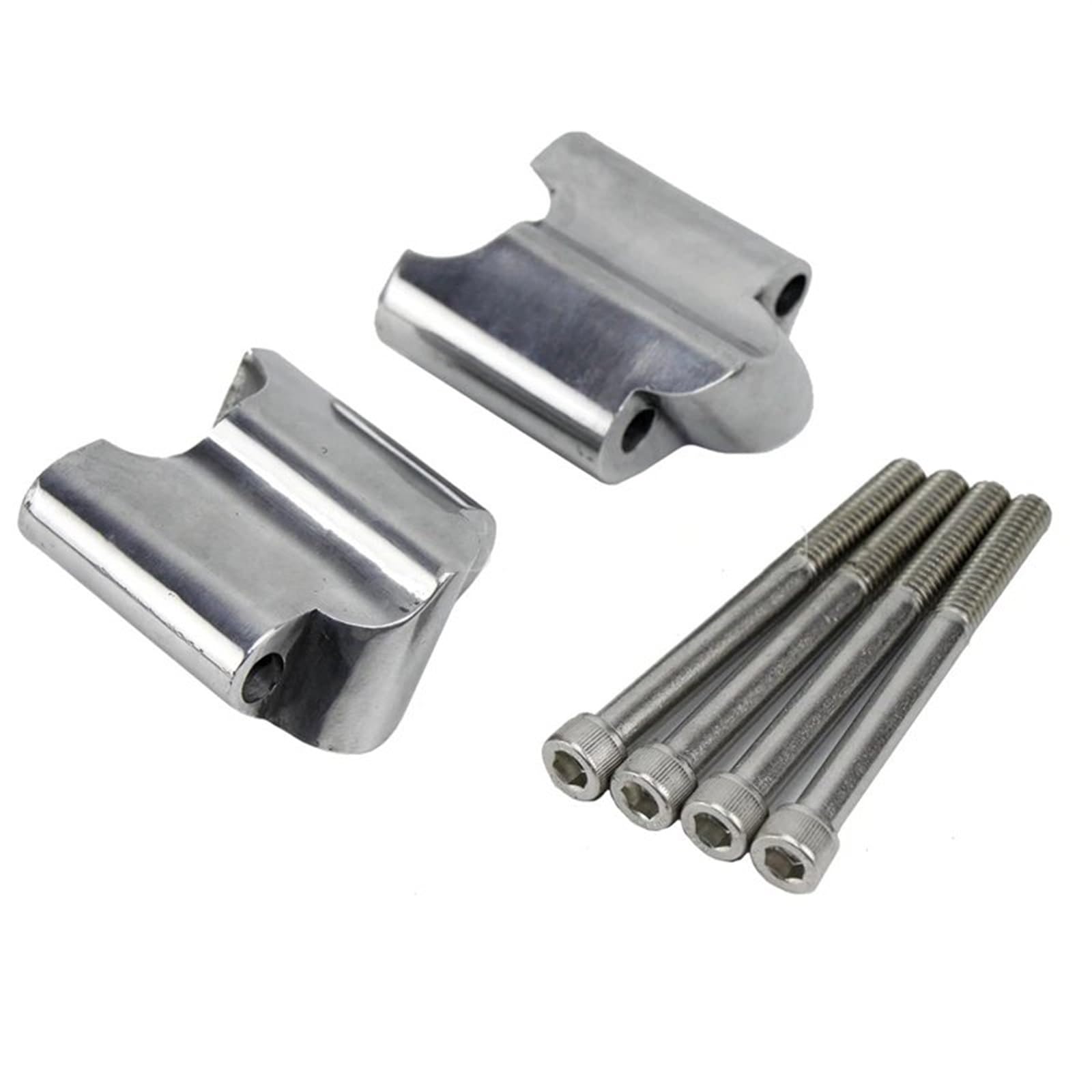 Moto Manubrio Riser per Sportster per XL 1200X Forty-Eight 48 10-22 25mm Bar Moto 2 "Aumento Manubrio Riser Manubrio Riser Blocco di Estensione Morsetto Rialzato Manubrio(Nero)