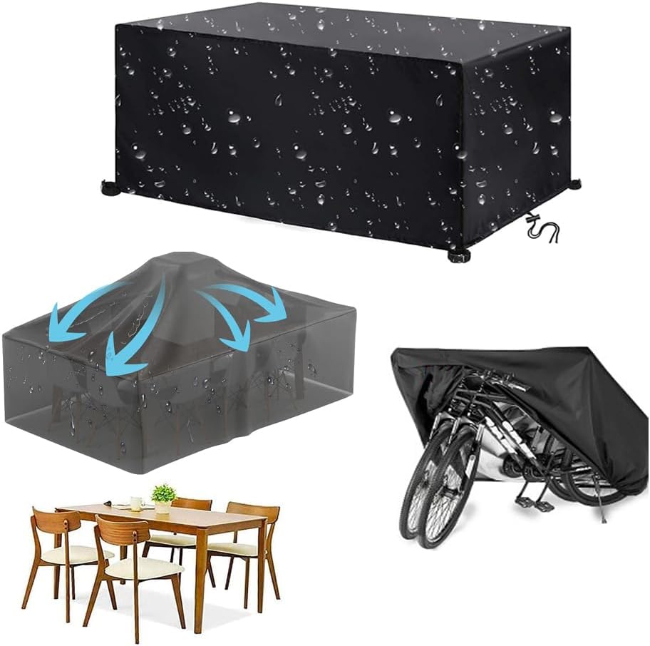 51x28x20in/LxWxH Patio Furniture Covers, Outdoor Furniture Covers Rip-Proof for Patio Furniture Set Table and Chairs, Windproof UV and Fade Resistant Outdoor Sectional Cover
