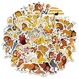 Cartoon The Lion King Stickers, Cute Waterproof Vinyl Decal for Teen Kids Adult Girl Notebook, Laptop, Travel Case, Phone, Bike, Water Bottle, Guitar, Computer, Skateboard (Lion)
