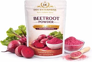 Dev Enterprise Organic Beetroot Powder 1kg | 100% Pure Natural Beet Root Powder for Face Pack, Skin, Hair Growth & Drinkin... Price In India