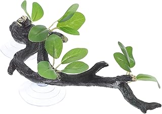 GARVALON Simulação Resina Ramo De Réptil Betta Log Acessórios Para Tanque De Répteis Recipientes De Plantas Decoração De Vidro Tanque De Terrário Decoração De Terrário Decoração De