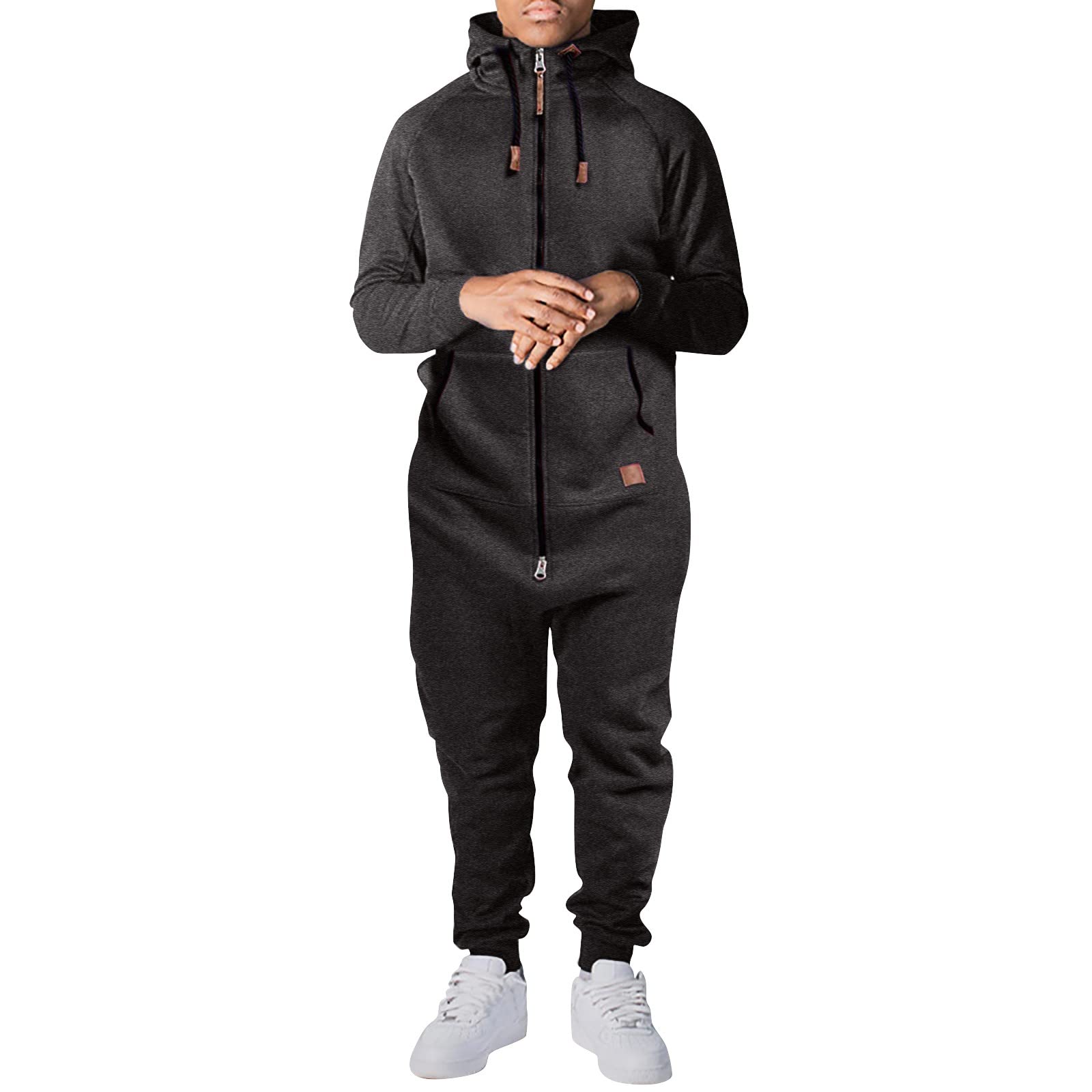 Sweat à capuche homme grande taille XXXL veste zippée avec poche