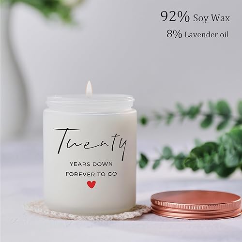 Vista 51 de Divertidas velas de aniversario para ella y él – Humorístico novio romántico, novia, marido, esposa, regalo de aniversario de boda, aroma a lavanda