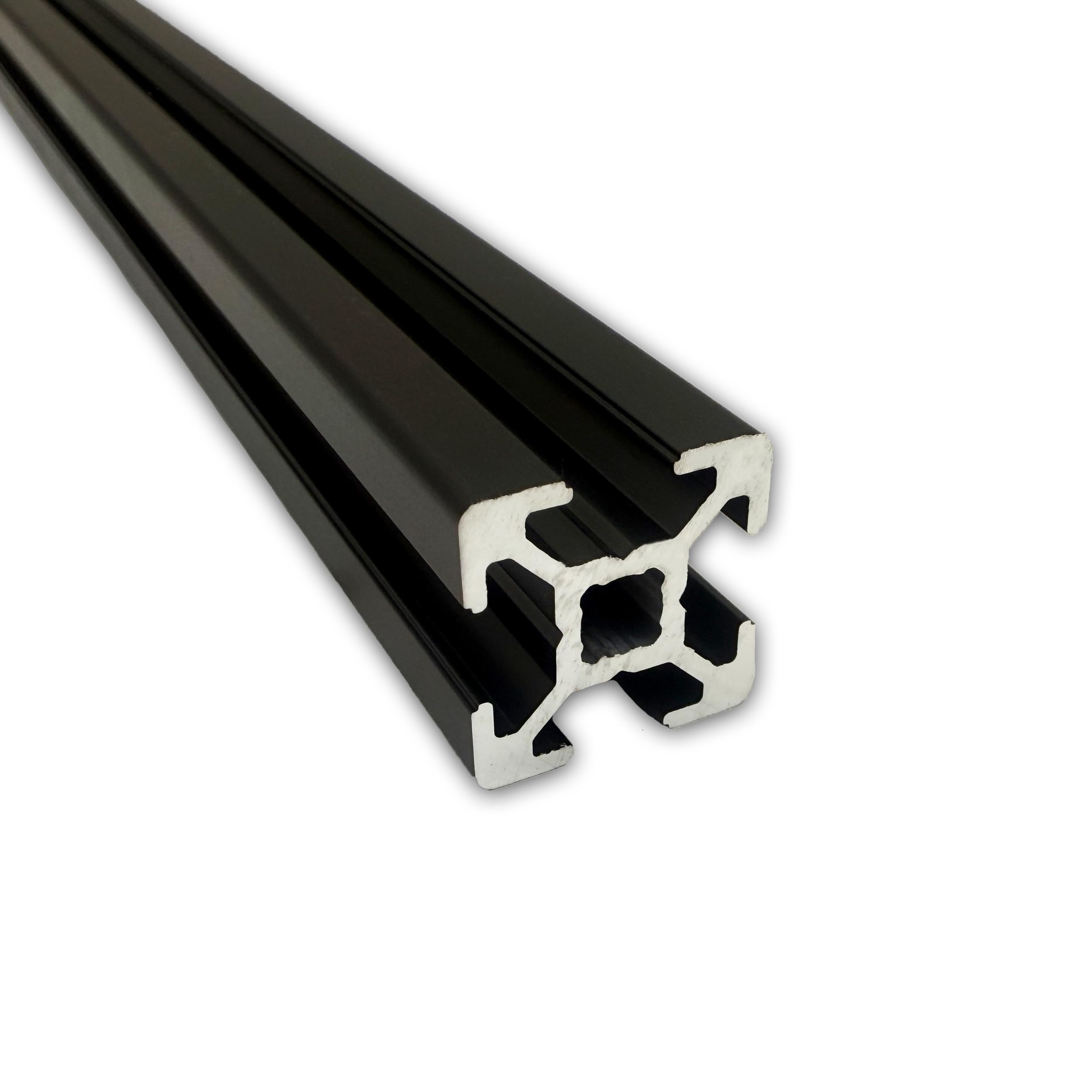 Aluprofil 20x20 mm | Nut 6 | 3 Stück mit 2 Meter = 6 Meter | schwarz eloxiert E6/C35 | Aluminium Profil | Nutenprofil | Aluprofil | Alu Profil | Leicht | B-Typ | Montagesystem