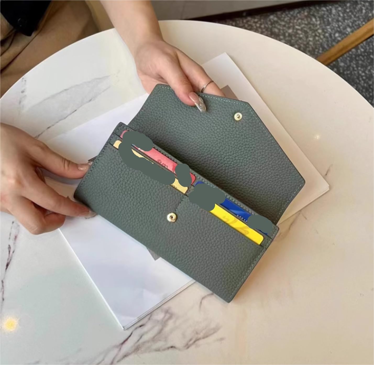 Funzione Di Contenimento Portafoglio Da Donna In Pelle Lungo Funzionale Borsa Di Grande Capacità Pochette Semplice Tasca Portamonete Per Viaggio Uso Quotidiano(Yellow)