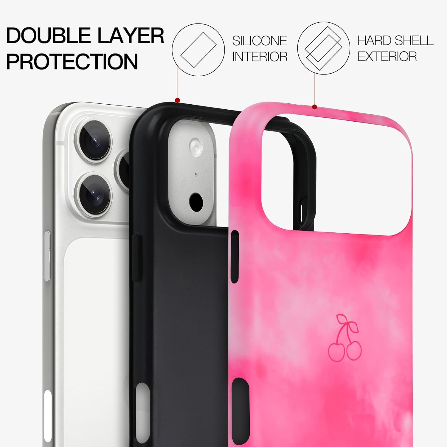 SAKUULO Magnetic for iPhone 17 Pro Max Case (6.9 inchs) Cream Pink tie dye Print Pattern [Compatible with MagSafe] Wireless Charge Strengthen Protection Cover, Cream Pink tie dye (6.9")