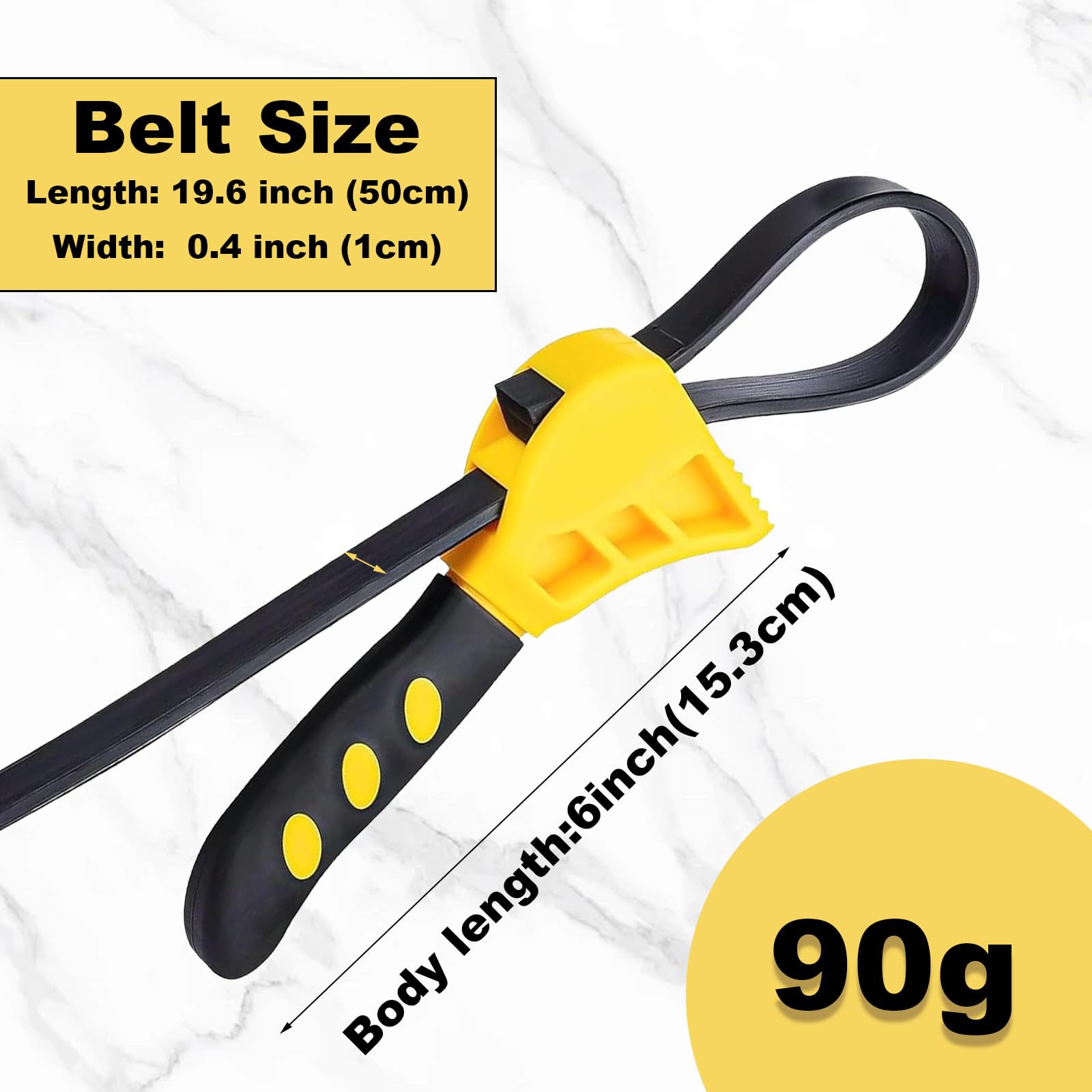 Rubber Strap Wrench for Plumbing Tools Jar Opener, Multi-Purpose Adjustable Pipe Wrench, Small & Non-Slip Strap Grip - Image 2