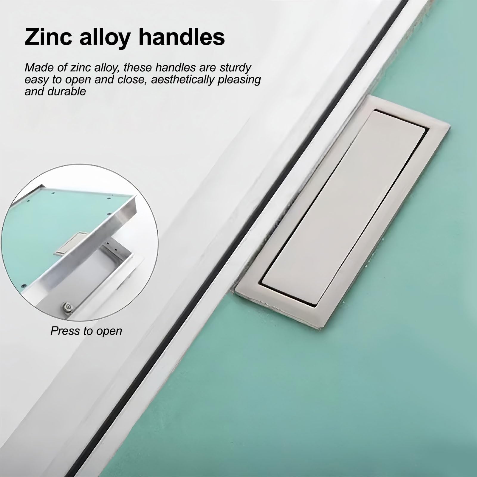 Heavy-Du - Panel de acceso de pared de aluminio para fontanería y barcos, 60 x 120 cm, puerta de acceso oculta para el hogar y la oficina