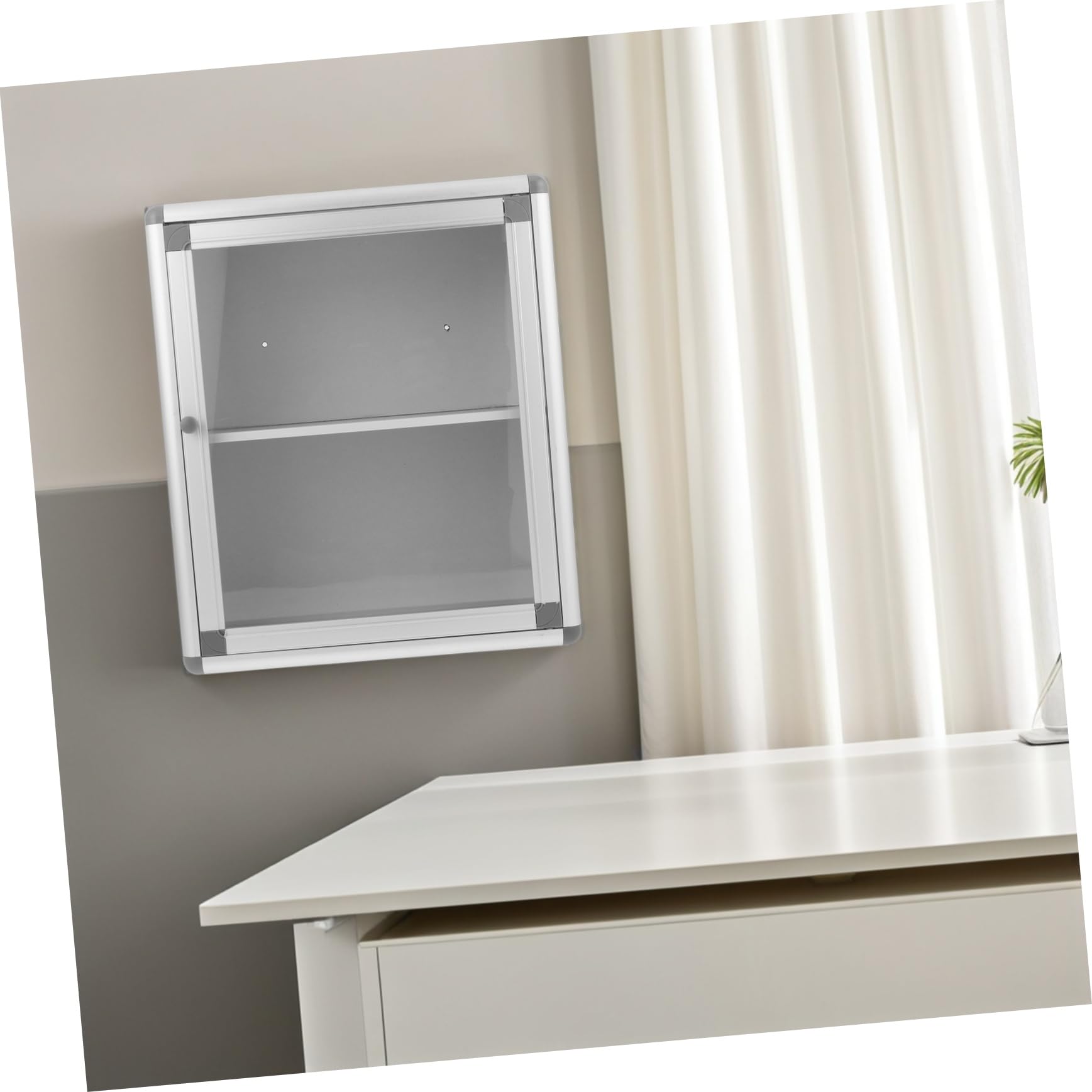 Cabilock Caja Organizadora De Medicamentos Portátil Resistente con Ventana Transparente para Pared Botiquín Multifuncional De Emergencia para Bancos Oficinas y Baños con Acceso Rápido