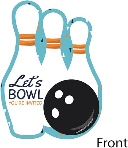 Miniatura 2 de Big Dot of Happiness Strike Up the Fun - Bolos - Invitaciones de relleno en forma de - Tarjetas de invitación para fiesta de cumpleaños o baby