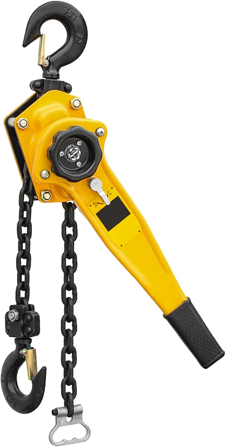 CHARON Chain Hoist, Alloy Steel Lever Hoist Kit Ratchet Puller Manual Lift Steel Chain Hoist Small Portable, Not Stuck Chain/Non-Slip Handle,750kg,3m : Industrial & Scientific