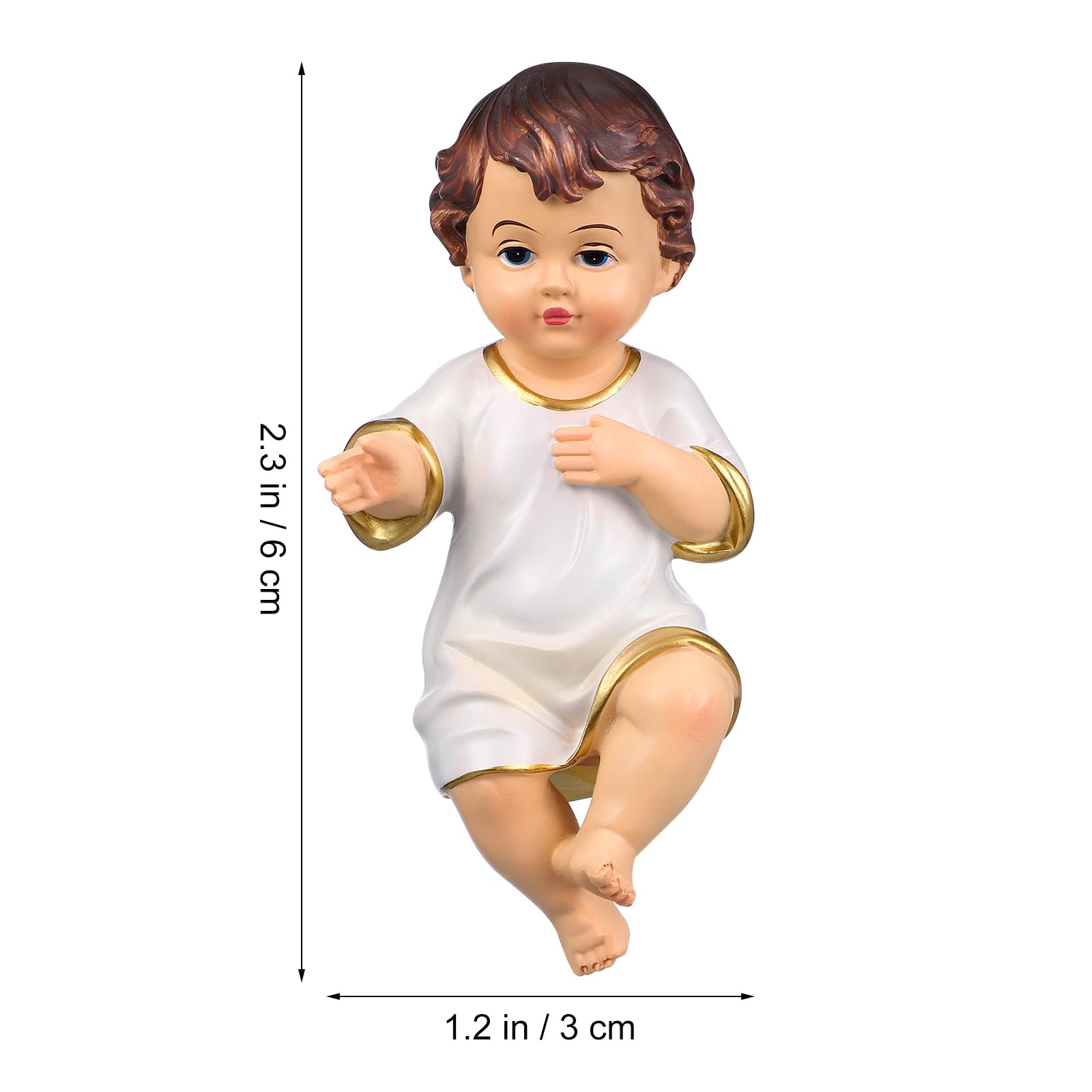 NUOBESTY 1Pc Home Accessories Jesus Baby Statue Ornament Resin Baby Jesus Figurines s Ornament Adornment Resin for Home Decor - Image 2