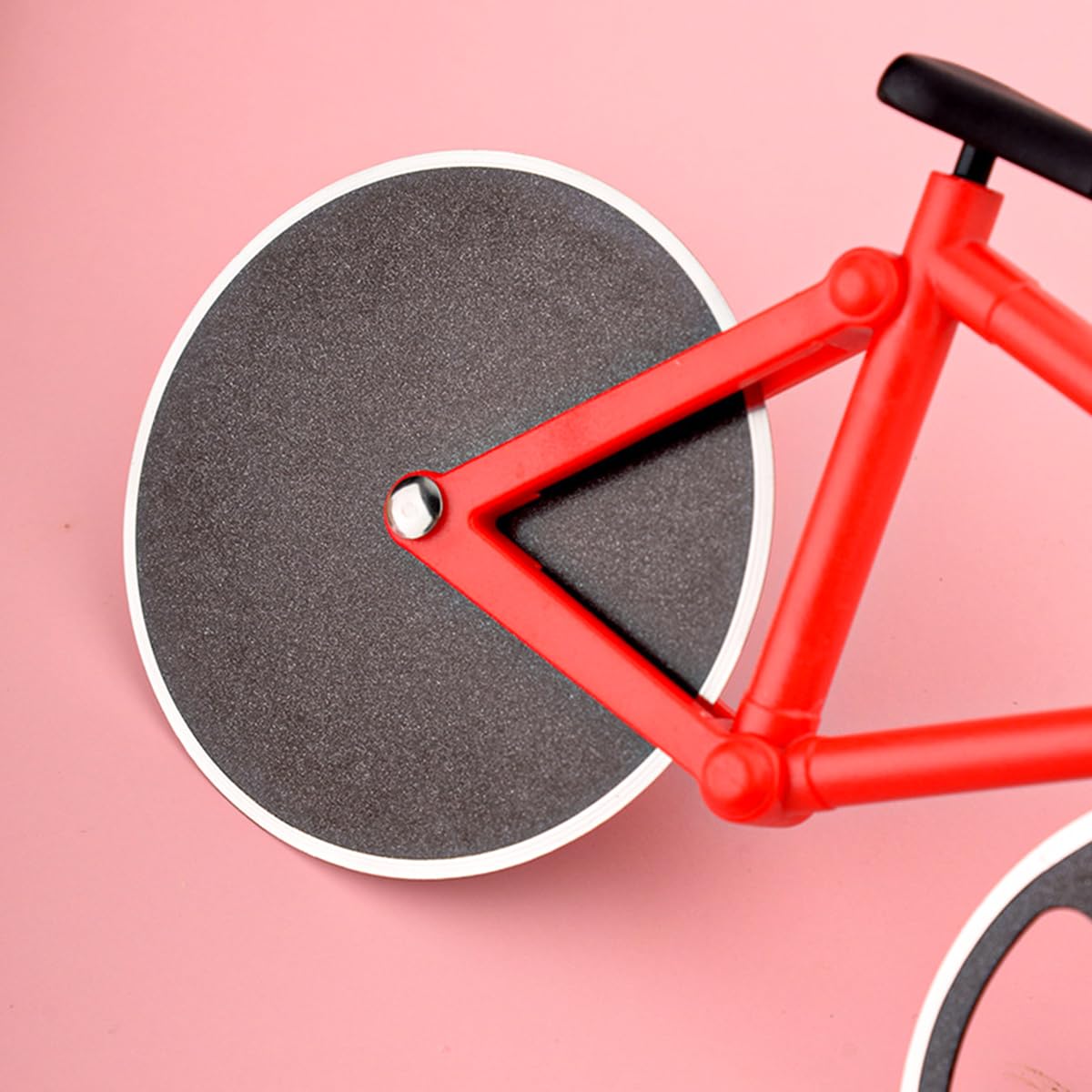 Alnicov Bike Pizza Cutter Pizza Cutter Wheel Stal nierdzewna Super ostre ostrza - czerwony