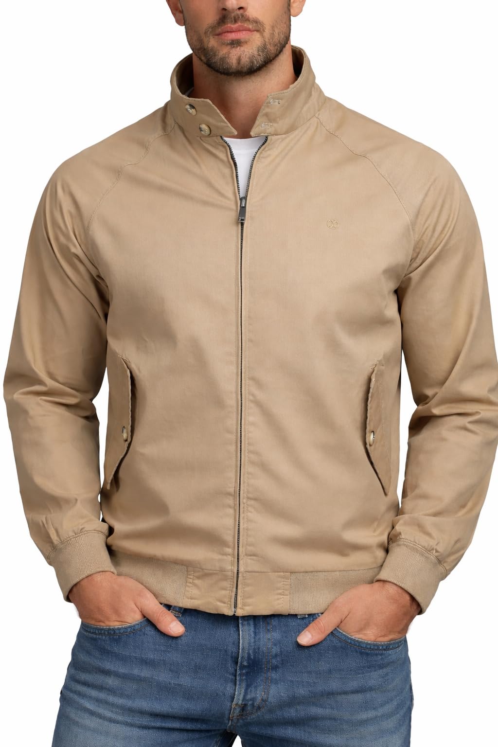 Xact Giacca Classica Harrington Cotone Transizione Uomo, Fodera Quadri