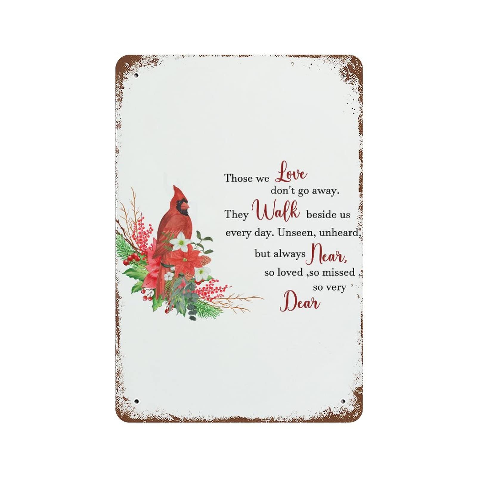 Panneau en aluminium Those We Love avec inscription durable