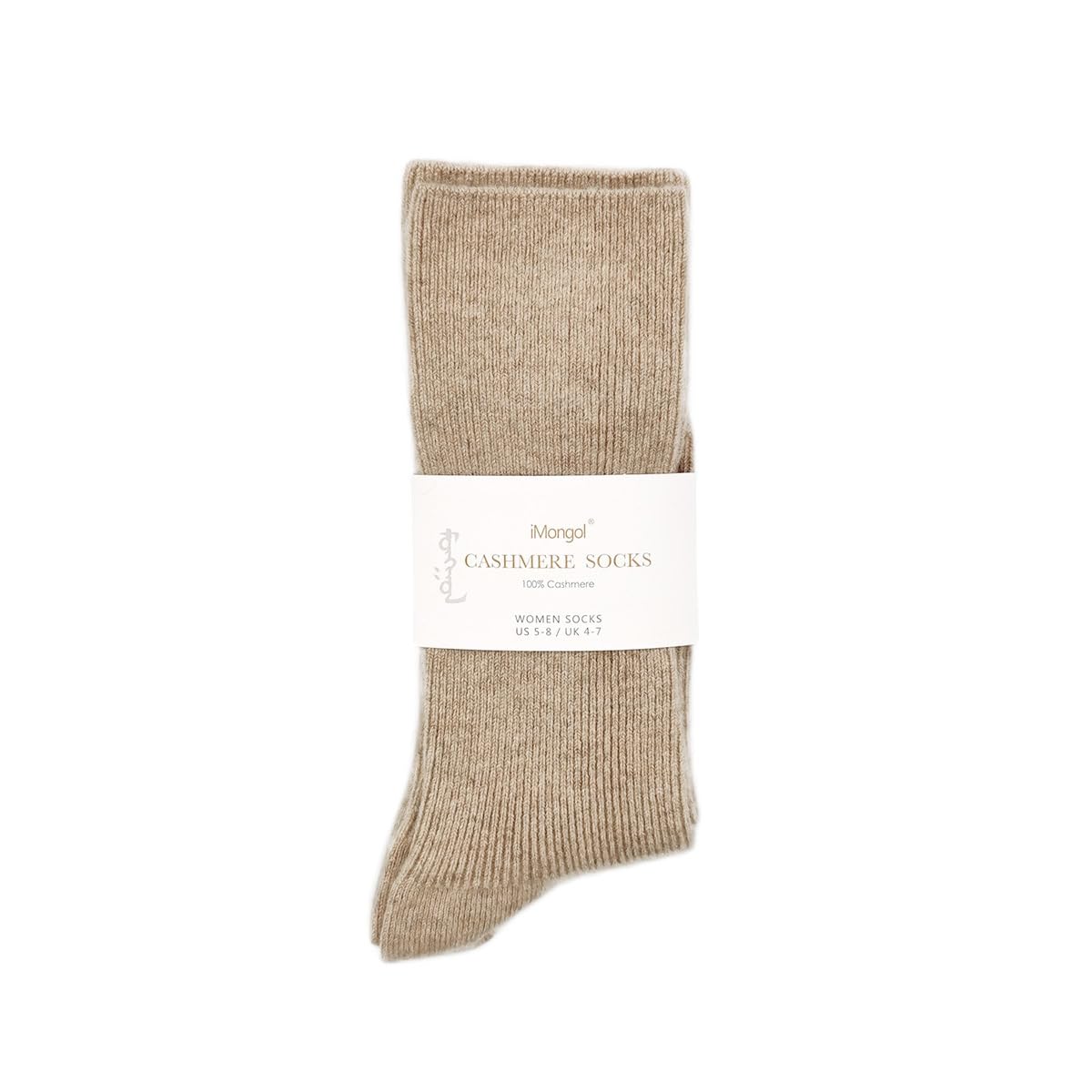 iMongol100% Pure Cashmere Women Ladies Men Sleep Bed Outdoor Socks, Seamless Toes Sewed by Hand, Made in Inner Mongolian