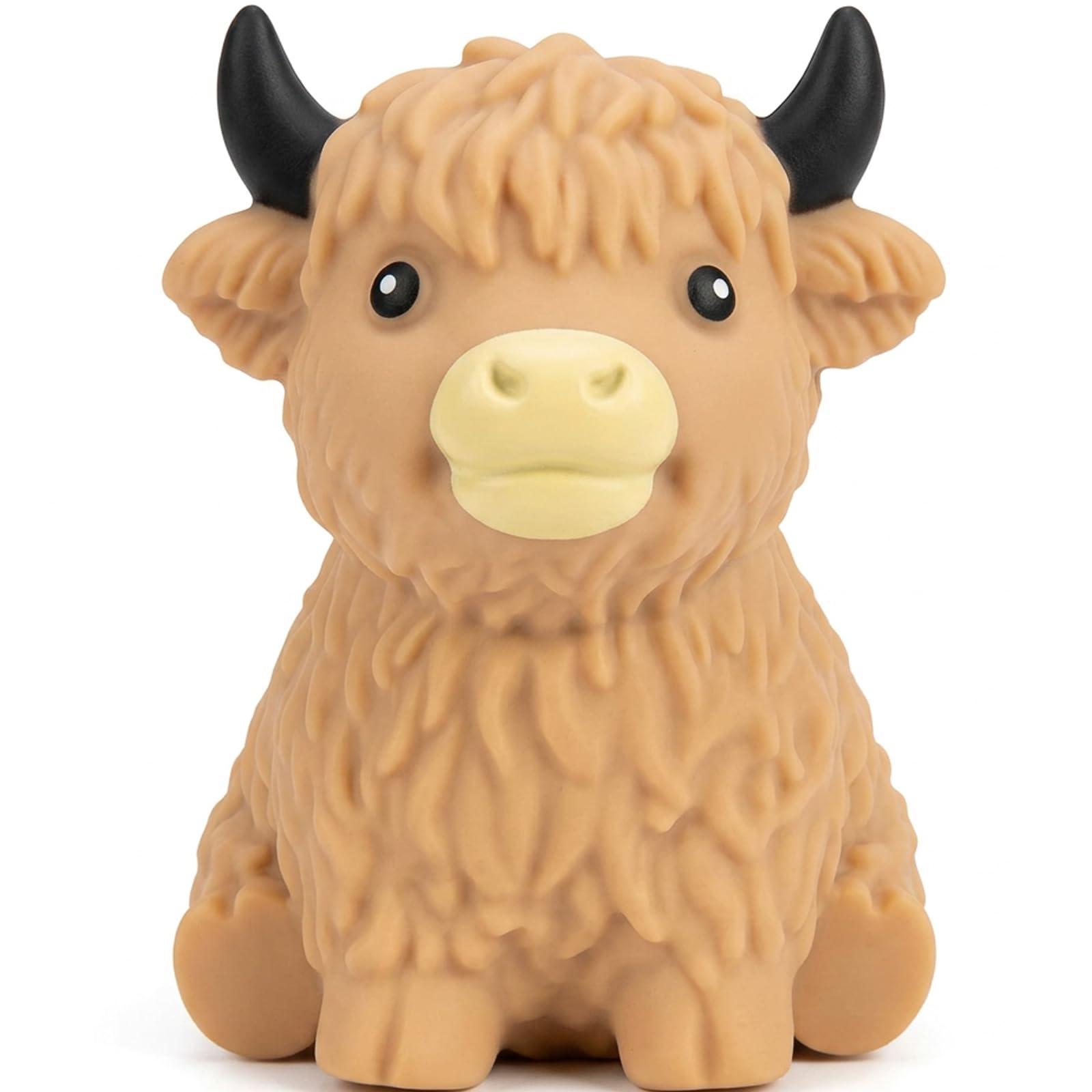 Highland Cow Squishy, Cow Squishy, Squeezy Stress Relief Tool, Adorable Soft Highland Cow Figure for Desk Decor, Tools For Easing Emotions and Relaxing The Mind, Compact And Portable