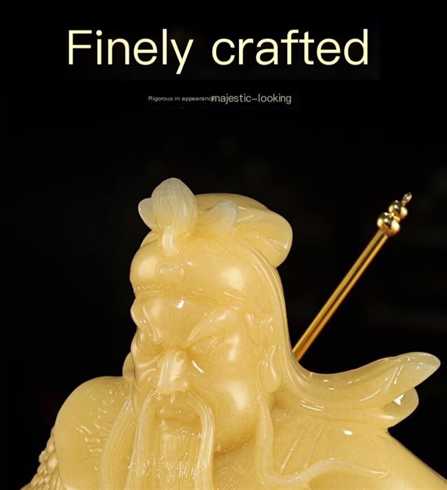 Amazon.co.jp: 翡翠の関羽の装飾品 Wuguan Erye Guan Yu 神像 仏像