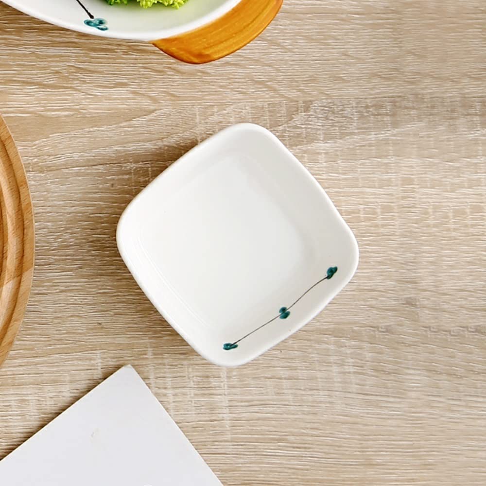 Miski do maczania Ceramiczne marynaty sos ocet dipping sos dom suszone owoce przekąski restauracja przystawki małe dania sushi kwadratowe naczynia miski (kolor: C)
