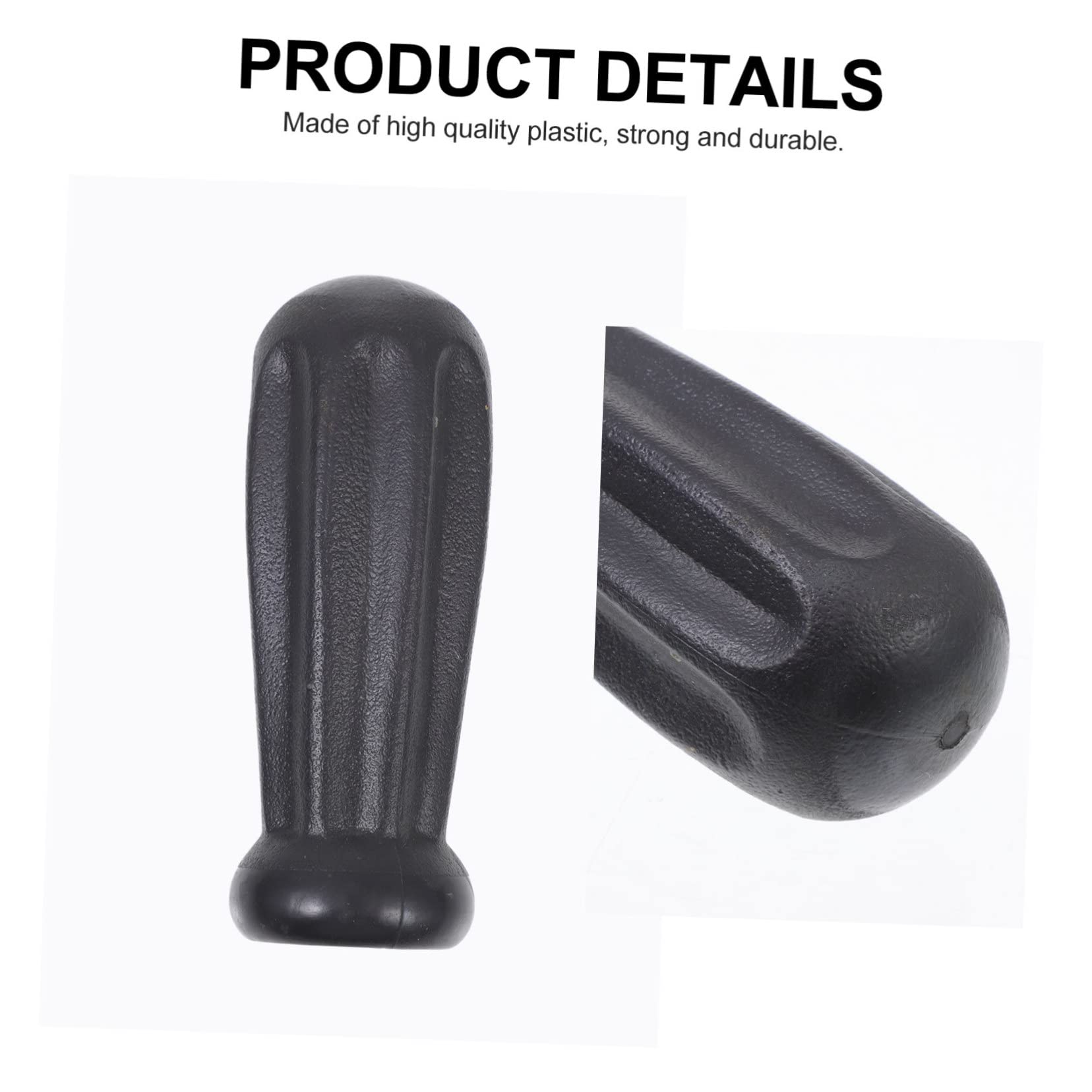 8 Impugnature per Calcio Tavolo in Plastica Nera Manopole Biliardino Ergonomiche Antiscivolo Resistenti e Facili Installare per Sostituzione Maniglie Foosball