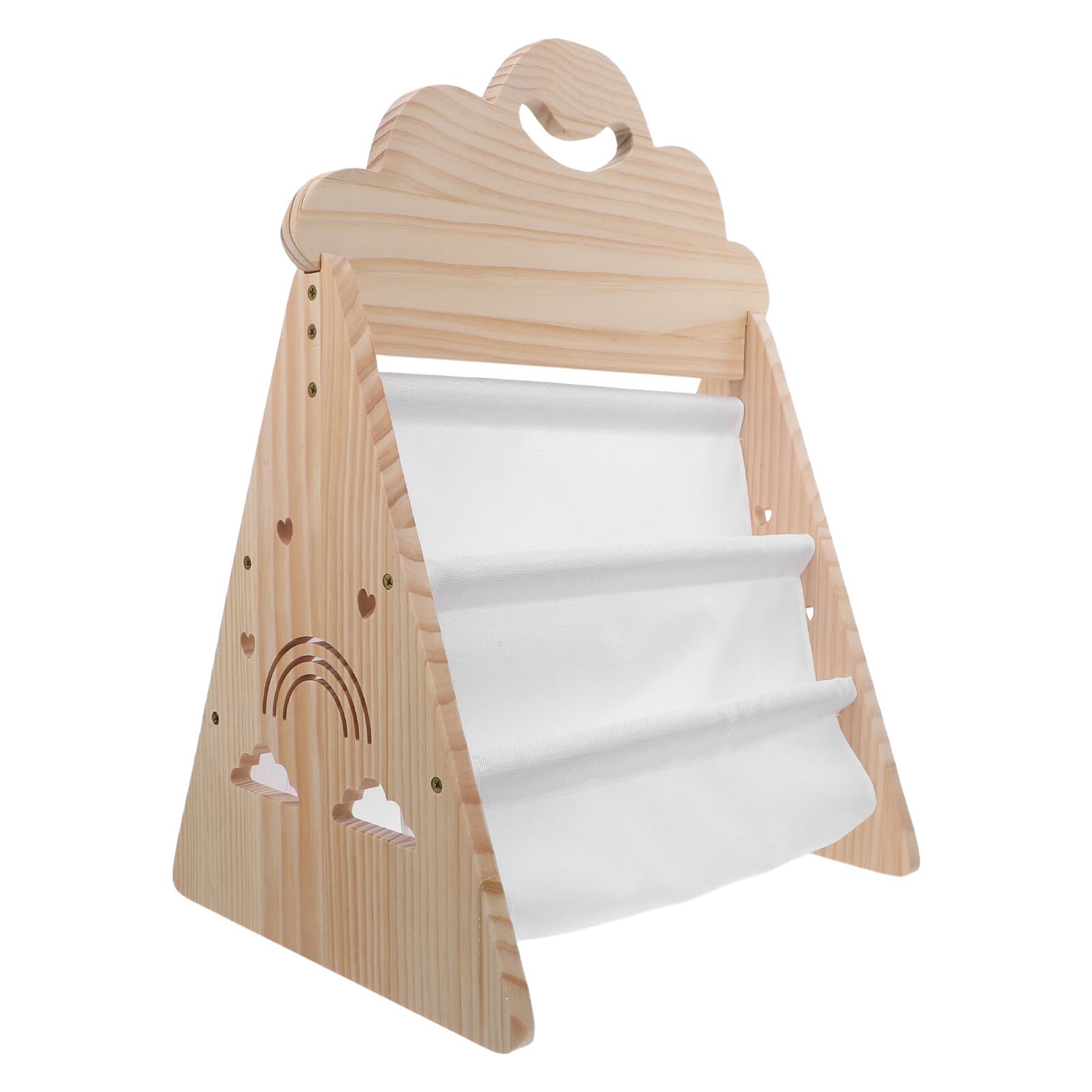 Libreria in Legno per Bambini, Scaffale Libri da Terra | Dimensioni 52, 5x41, 2x31cm, Angoli Arrotondati, Ripiano Aperto e Base Stabile per Aula e Asilo