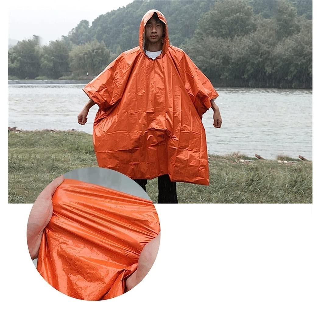 Poncho Antipioggia Poncho Antipioggia da 5 Pezzi, Impermeabile da Uomo Impermeabile da Esterno con Cappuccio Impermeabile da Donna Mantella Antipioggia