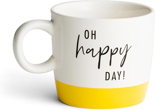 Miniatura 1 de DaySpring - Oh Happy Day - Taza de cerámica inspiradora, 16 onzas, color blanco (J6087)