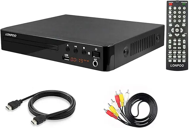 Imagen relacionada con LP-099 Reproductor de DVD (Full HD 1080P, HDMI Output, Entrada USB, Multi Region Code Zone Gratis) Compatible con JPEG y MP3