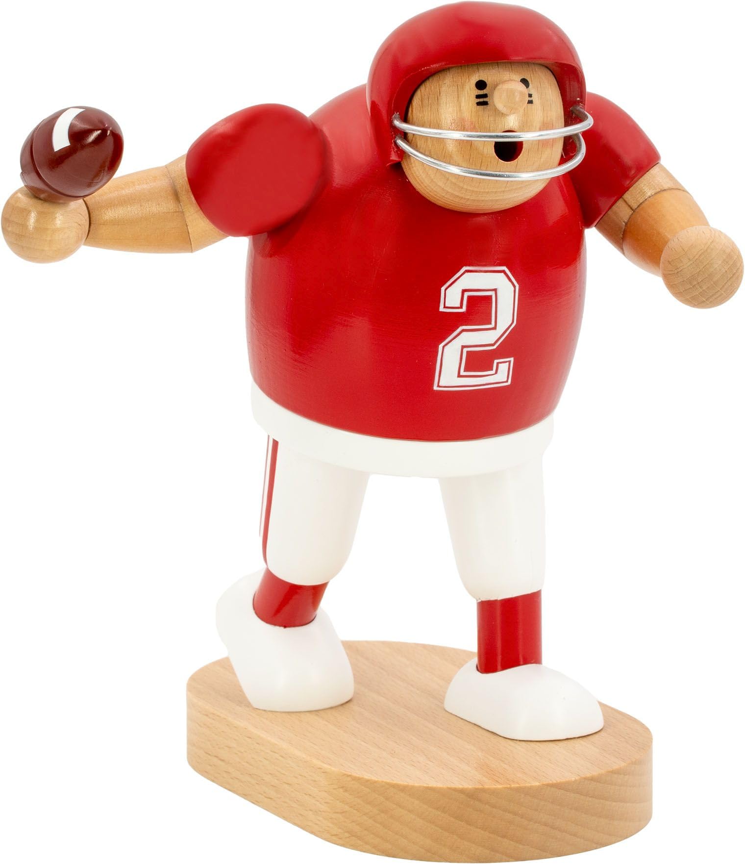 Figurine fumeur Rudolphs Schatzkiste rouge en bois de 20 cm
