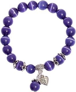Natural Stretch Gemstone Bracelet Healing Stone Beaded Bracelets for Women Men Gifts (Unisex)