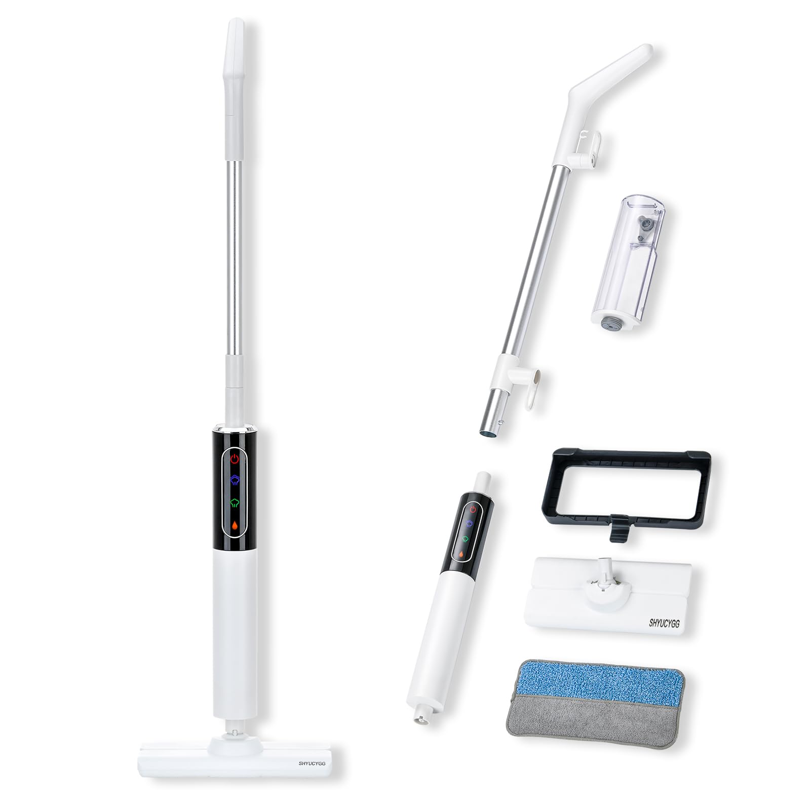 SHYUCYGG Steam Mops for Floor Cleaning, Floor Steamer with 2 Steam Modes & Smart Touch Control, for Carpet, Wooden, Marble, Tile, Hardwood