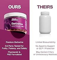 Vista 8 de Suplemento de berberina de primera calidad, composición corporal, 60 cápsulas - con Cissus Quadrangularis y fitosoma de berberina - Apoya